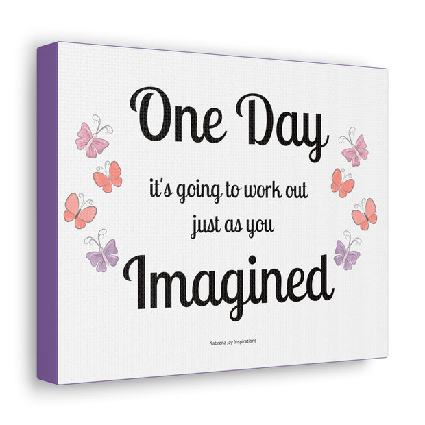 Motivational Canvas Wall Art - One Day