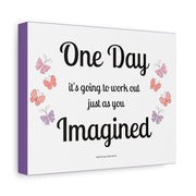 Motivational Canvas Wall Art - One Day