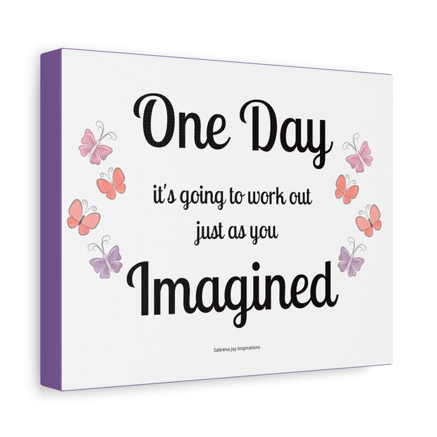 Motivational Canvas Wall Art - One Day