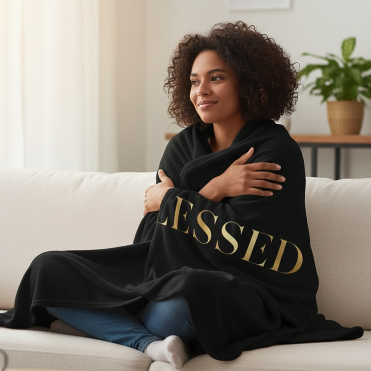 Soft Throw Blanket - Blessed