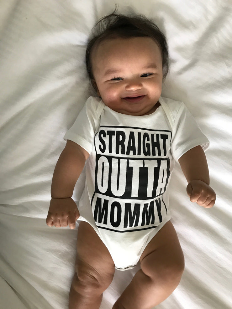 Infant Onesie w/ Booties - Straight Outta Mommy